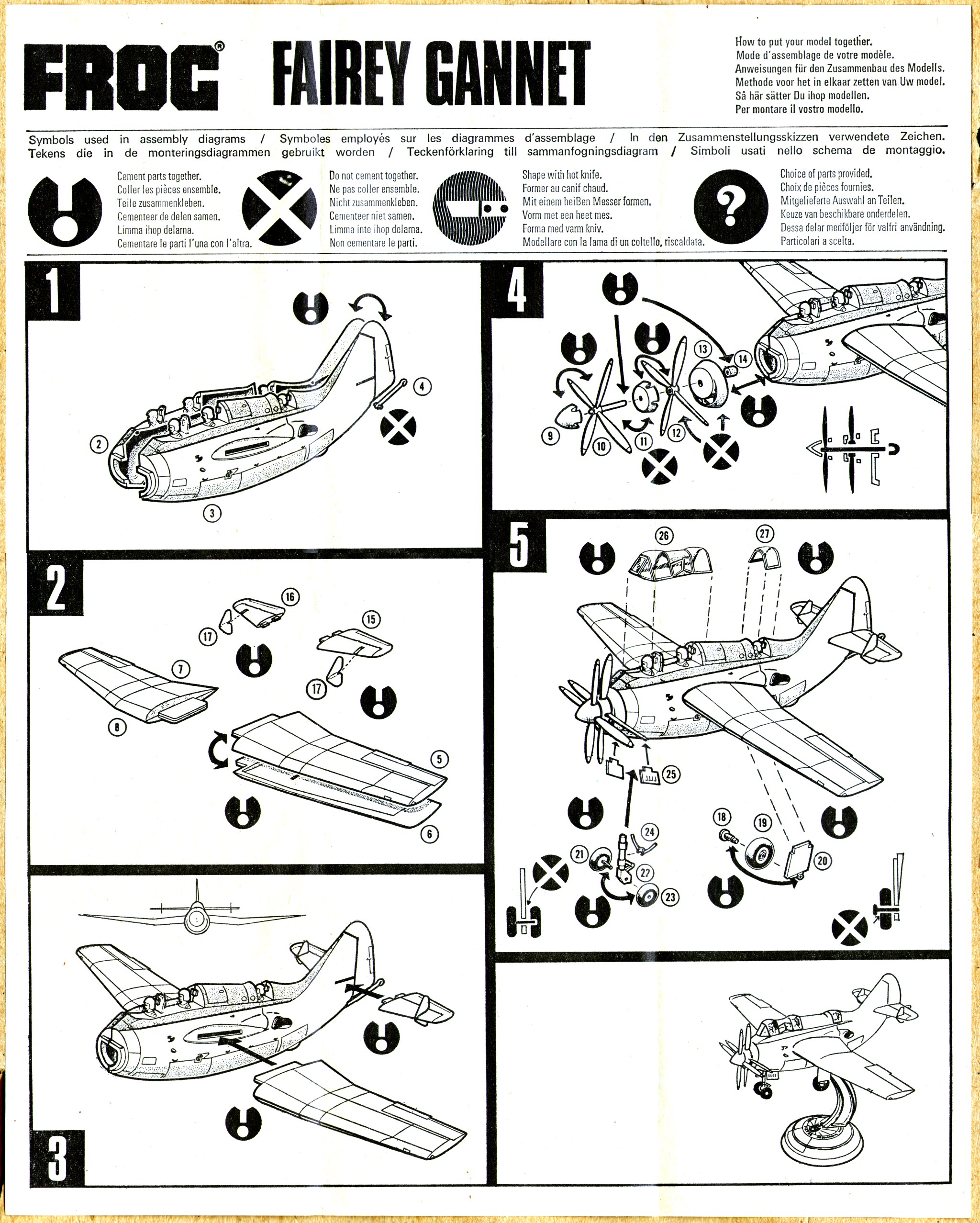 Инструкция FROG F331 Fairey Gannet